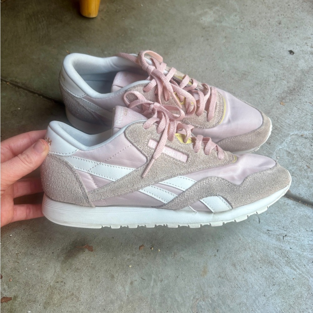Reebok Blush Pink and Cream Sneakers